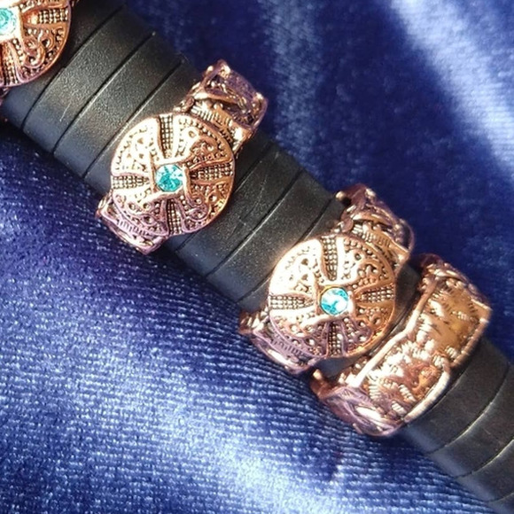 Copper Celtic Blue Gem Unisex Ring size 8.5 new old stock fashion jewelry - Picture 10 of 16